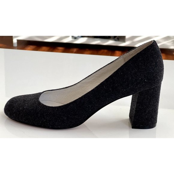 Anthropologie Bettye Muller Gray wool blend heels SZ: 8 - Picture 8 of 11